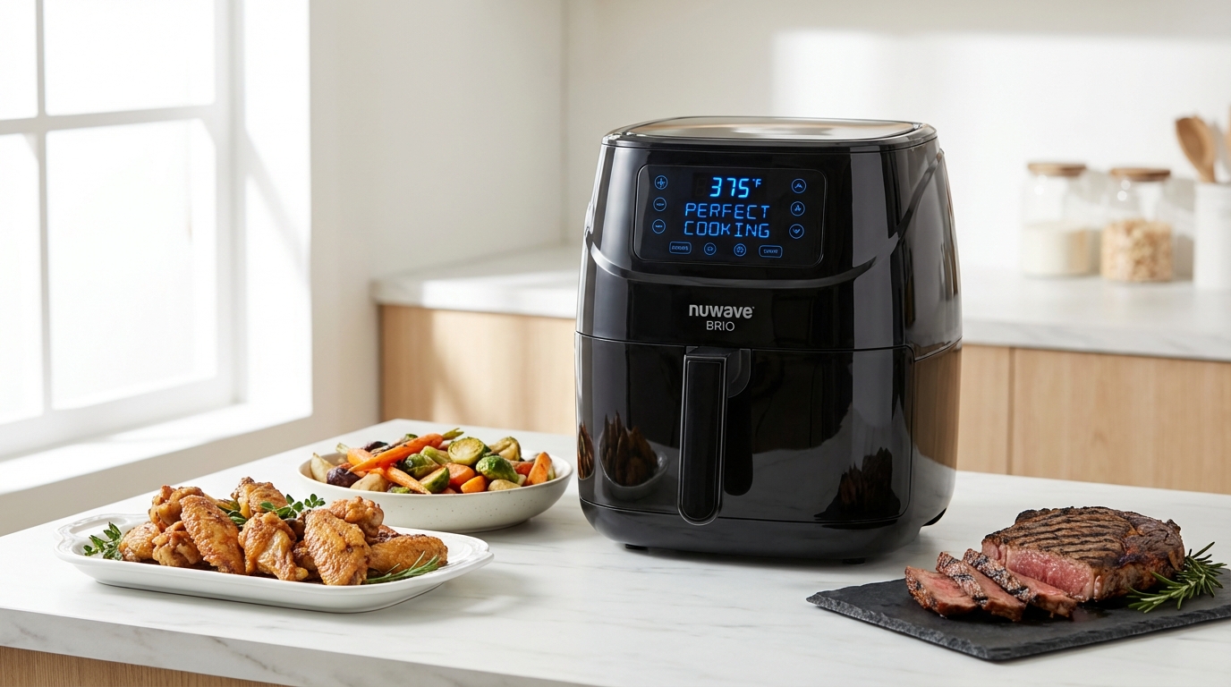 Nuwave 6 qt Air Fryer: Nuwave Brio 6-Quart Digital Smart Air Fryer – Healthy Oil