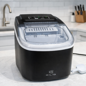 KILIG Portable Ice Maker – 12kg/Day, Fast Bullet Ice, Self-Cleaning (Black)